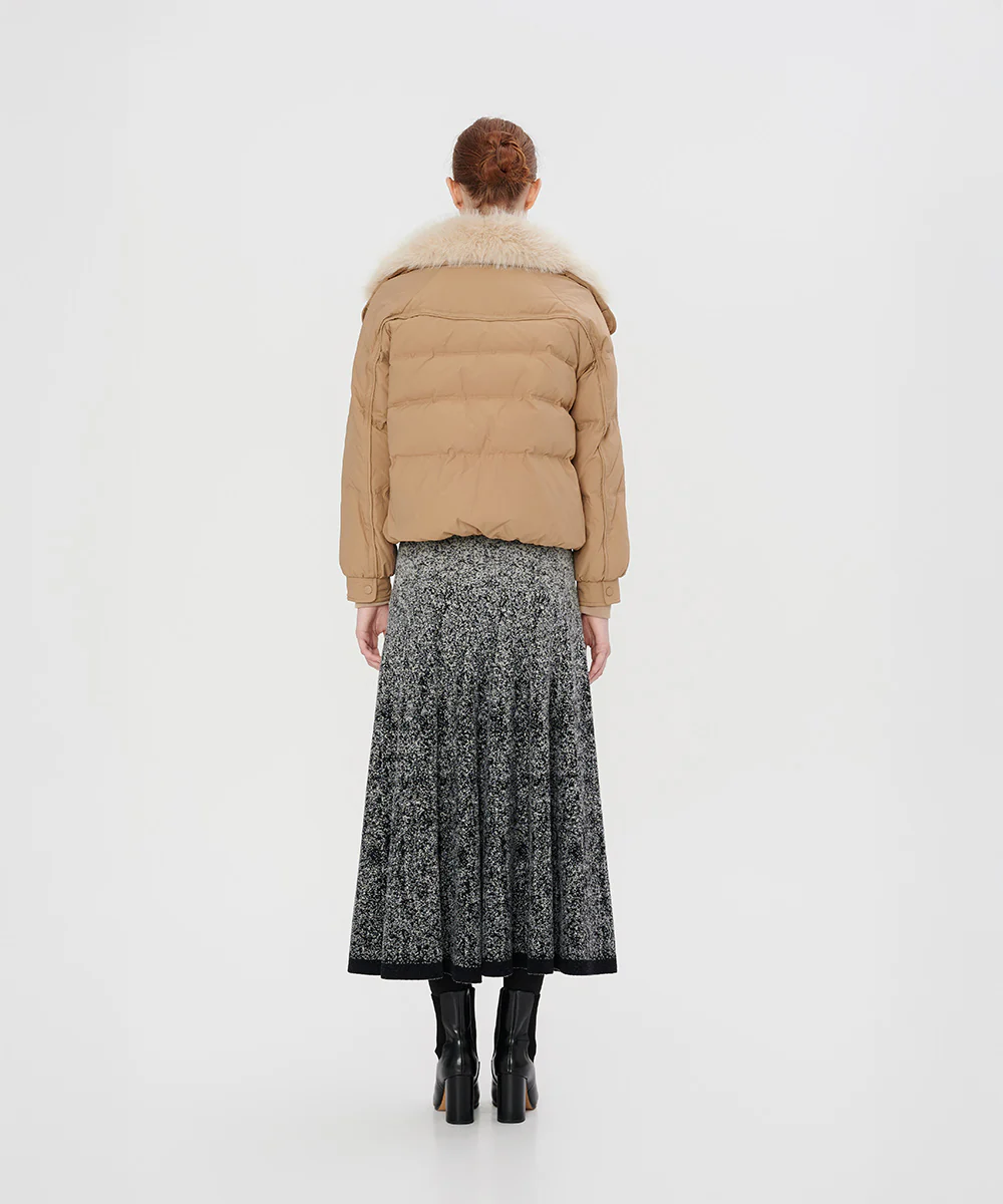 Detachable Fur Collar Puffer Down Jacket - DJW 25016 - Image 4