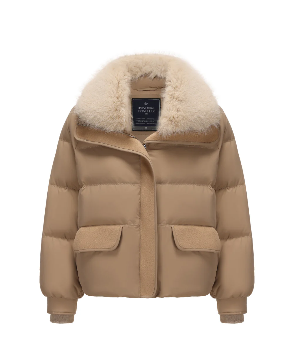 Detachable Fur Collar Puffer Down Jacket - DJW 25016 - Image 5