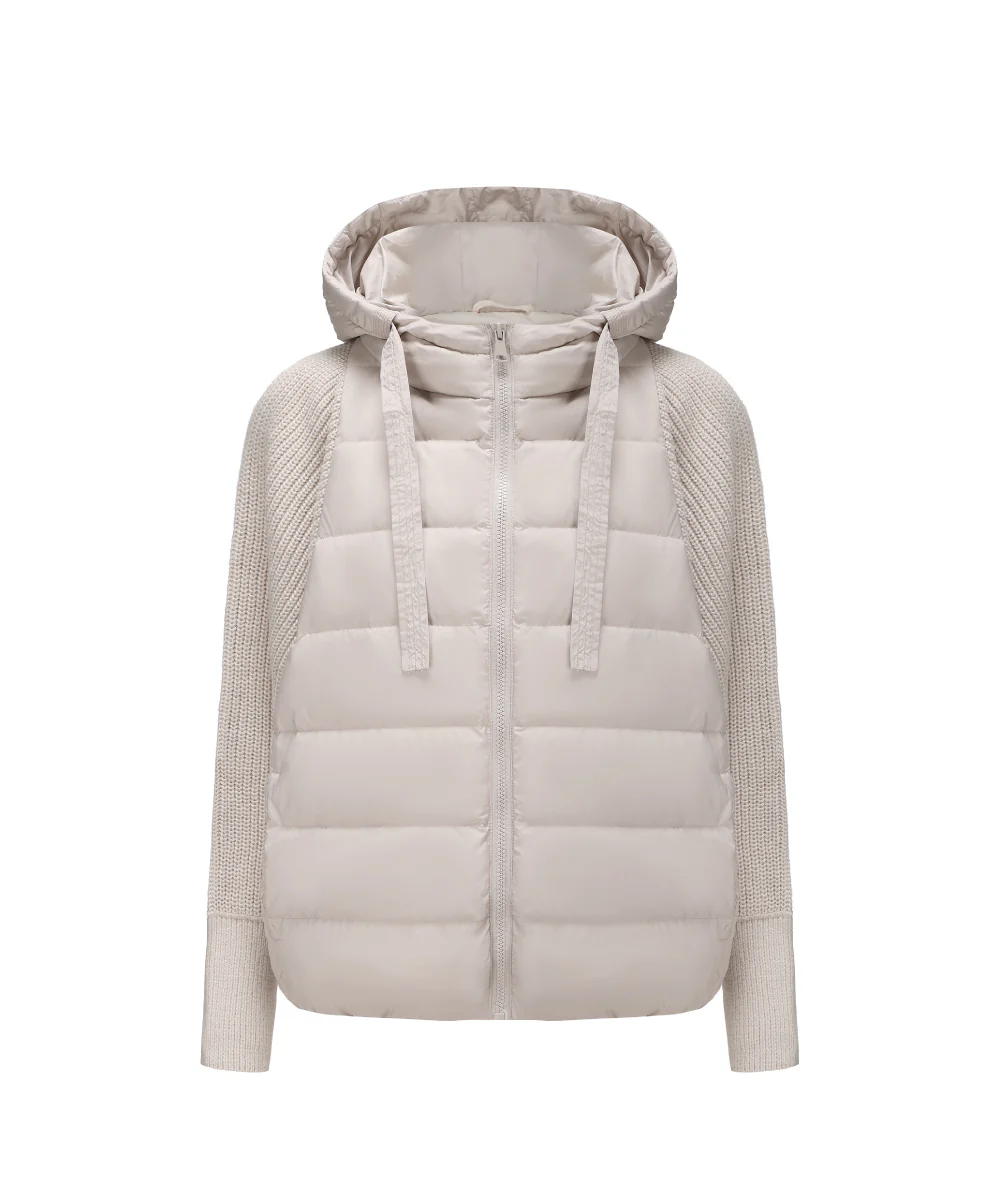 Dual Texture Dolman Sleeve Down Jacket - DJW 25015 - Image 6