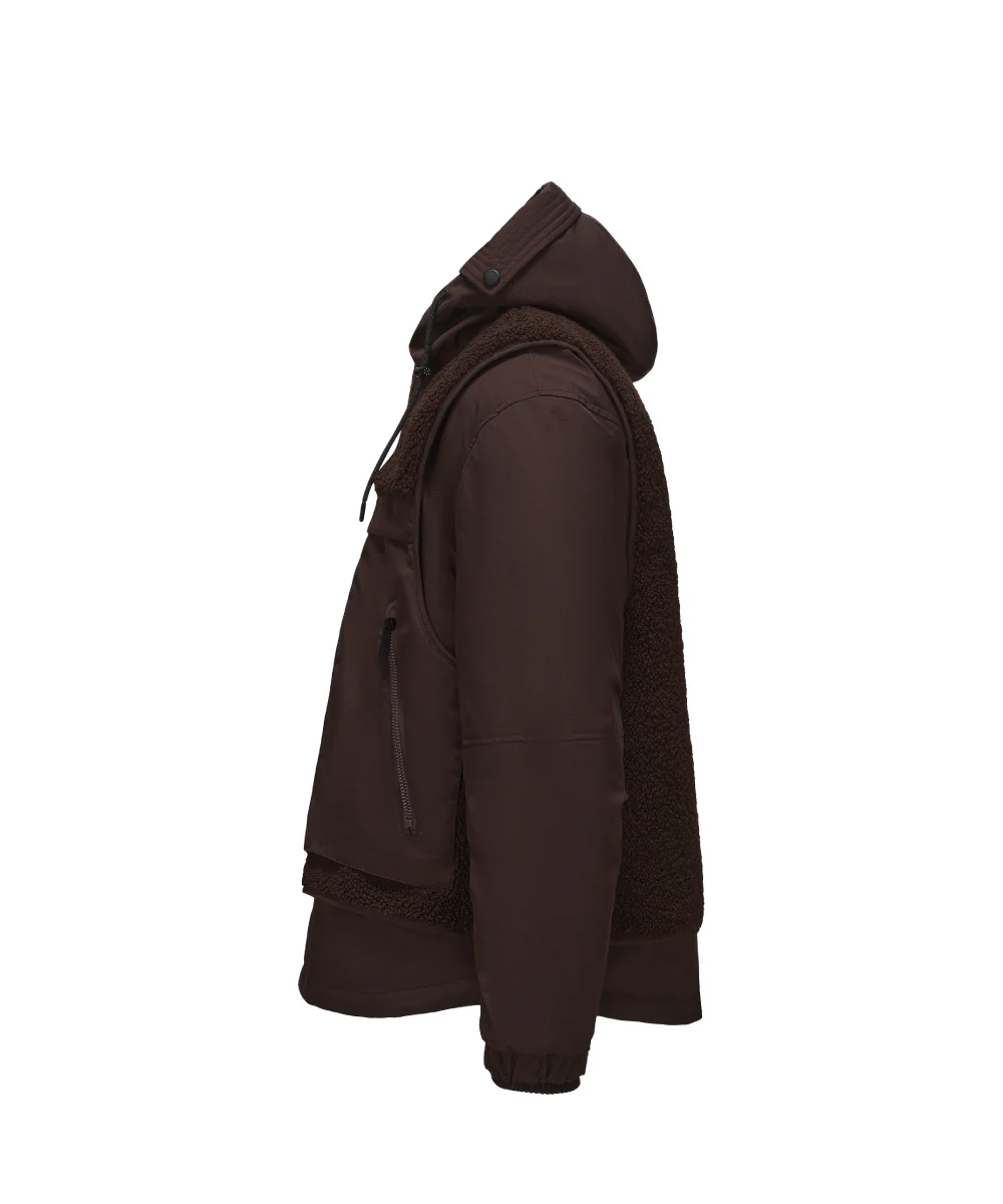 Sherpa Panel Details Down Jacket - DJ 25002 - Image 8