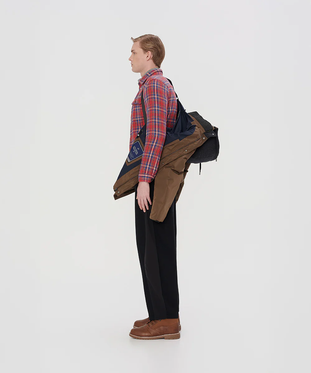 Wool Panel Details Down Jacket - DJ 25004 - Image 3